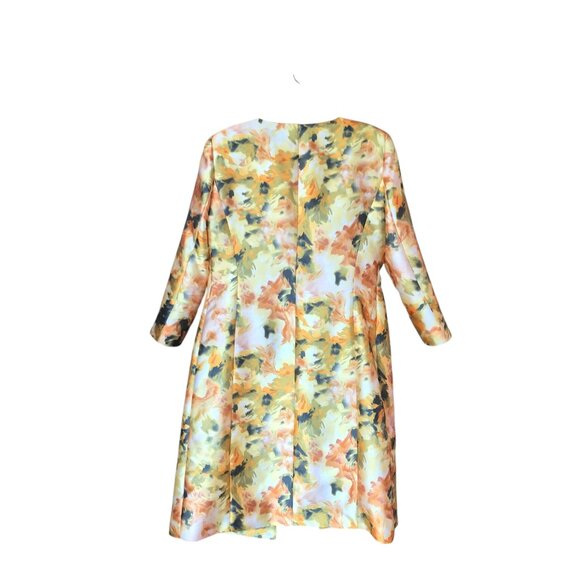 John Meyer Floral Two Piece Dress Jacket Size 8 - Picture 2 of 7